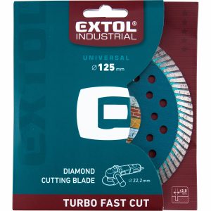 Kotúč rezný diamantový Turbo Fast Cut, 125mm, EXTOL INDUSTRIAL