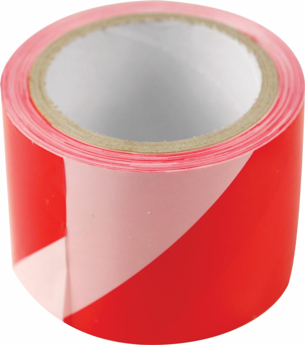 Páska výstražná, 75mmx100m, PE, červeno-biela, EXTOL CRAFT