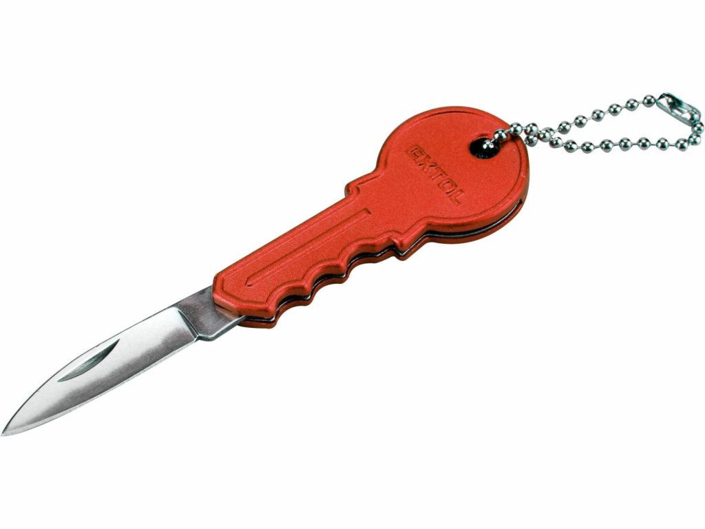 Nôž zatvárací 100mm, hliníková rukoväť tvaru kľúča, antikoro, EXTOL CRAFT