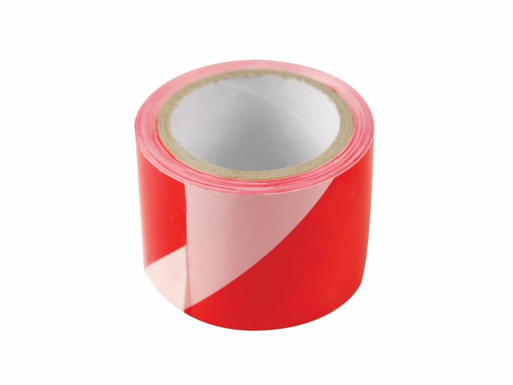Páska výstražná červeno-biela, 75mm x 250m