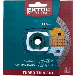 Kotúč rezný diamantový Turbo Thin Cut, 115mm, EXTOL INDUSTRIAL