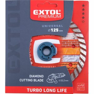 Kotúč rezný diamantový Turbo Long Life, 125mm, EXTOL PREMIUM