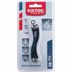 Organizér na kľúče s karabínou, 88mm, pre max. 10 kľúčov, EXTOL PREMIUM