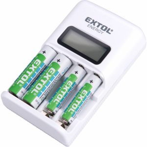 Nabíjačka batérií, pre max. 4 batérie, AA alebo AAA, EXTOL ENERGY