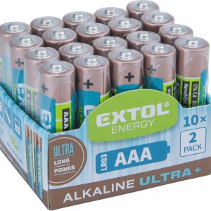 Batéria alkalická 20ks, 1,5V, typ AAA, EXTOL ENERGY