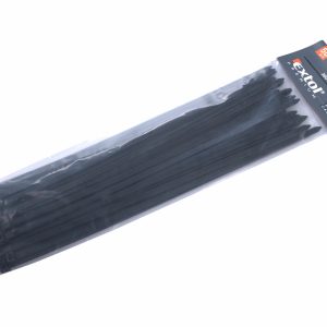 Pásky sťahovacie čierne, 7,6x380mm, 50ks, pr.100mm, 55kg, nylon PA66, EXTOL PREMIUM