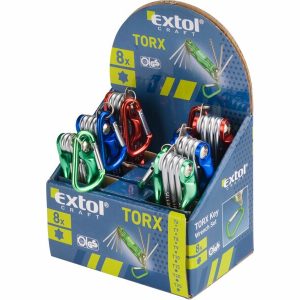 Kľúče TORX, 8-dielna sada, EXTOL CRAFT