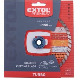 Kotúč rezný diamantový Turbo, 150mm, EXTOL PREMIUM