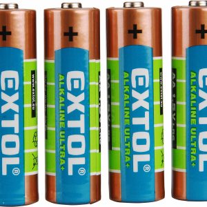 Batéria alkalická 4ks, 1,5V, typ AA, EXTOL ENERGY