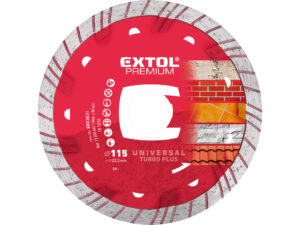 Kotúč rezný diamantový Turbo plus, ø115mm, EXTOL PREMIUM