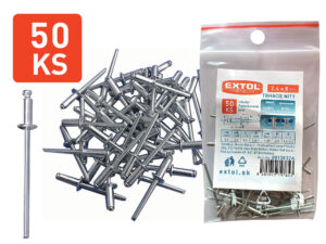 Nity trhacie hliníkové 2,4x8mm, 50ks, EXTOL PREMIUM