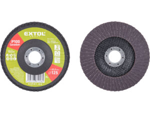 Kotúč lamelový šikmý korundový, 125mm, P100, ø125mm, P100, EXTOL CRAFT