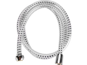 Hadica sprchová PVC, 1,5m, bielo-strieborná, VIKING