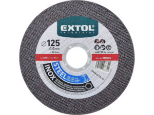Kotúč rezný na oceľ a antikoro 125x1,0mm, EXTOL INDUSTRIAL