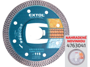 Kotúč rezný diamantový Turbo Thin Cut, 115mm, suché aj mokré rezanie, EXTOL INDUSTRIAL