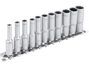 Kľúče nástrčné predĺžené MultiLock, 1/4'', 4-13mm, 11ks, EXTOL PREMIUM